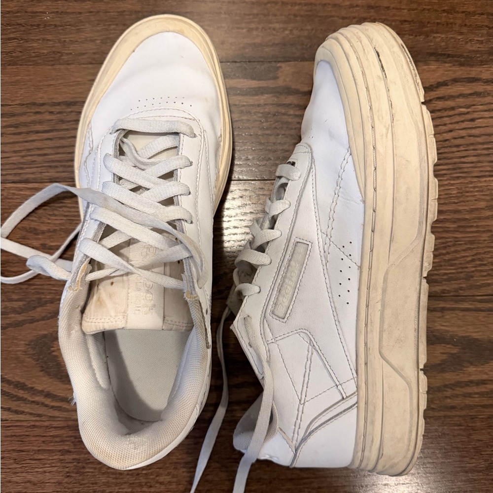 Reebok White and Cream Sneakers